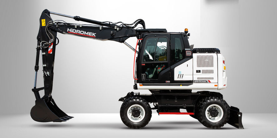 Excavadora intermedia HMK 150 WR HIDROMEK co con orugas diésel