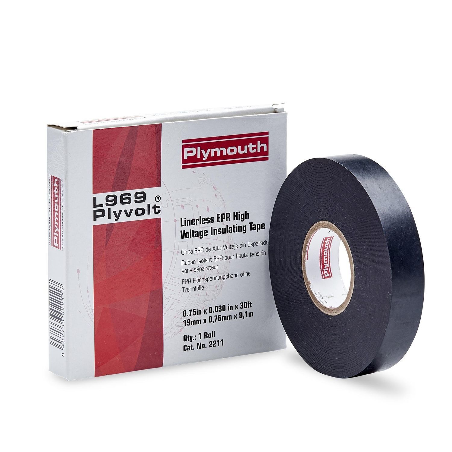 Cinta de aislamiento eléctrico L969 Plyvolt Plymouth Rubber Europa