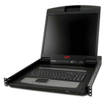 pantalla LCD montada en caj&oacute;n-rack con teclado industrial 17 - 19" | AP series APC MGE