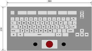 teclado empotrable / de tecla mecánica / con trackball / de caucho