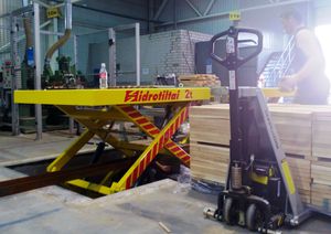 plataforma elevadora de tijera de taller