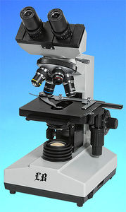 microscopio de laboratorio / binocular / con iluminación LED / de alineamiento