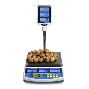 balanza de mesa / con visualizador LCD / de acero inoxidable / para alimentos