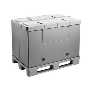 caja-palé de PP / de transporte / plegable / con tapa