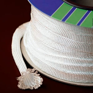 funda aislante / tubular / para cables / de fibra de sílice