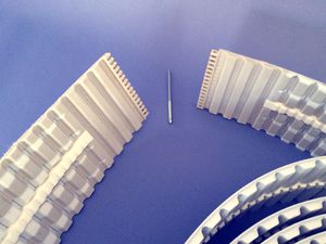 correa trapezoidal / de acero inoxidable / para máquina de alimentos