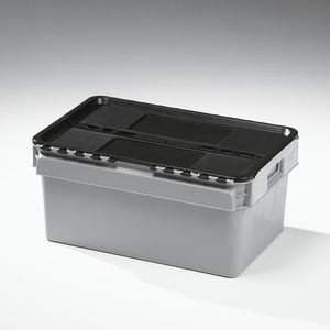 cajón de PP / de transporte / para aplicaciones farmacéuticas / apilable con tapa