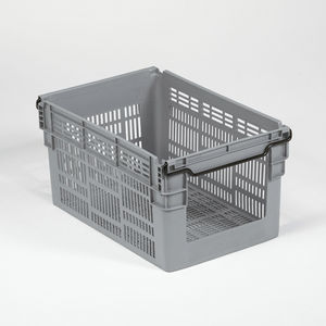 cajón de PEHD / para almacenamiento / apilable / con asideros