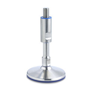 pie de máquina / de acero inoxidable / para aplicaciones higiénicas / sin taladros de sujeción