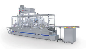 máquina de termoformado enteramente automática / controlada por PLC / de film plástico / para el envasado de productos lácteos