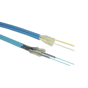 cable óptico de datos / de fibras ópticas dúplex / antipropagación de fuego / blindado