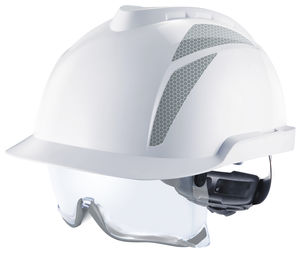 casco para obras / con gafas de protección