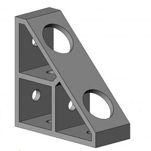 escuadra de fijación / para perfil de aluminio / 90° / de aluminio