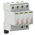 protector de sobretensión de tipo 1 / con varistor / con descarga de gas / en riel DIN