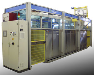 máquina de limpieza de disolvente / automática / de proceso / con canastas