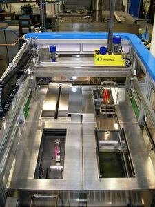 máquina de limpieza por ultrasonidos / automática / de proceso / con canastas