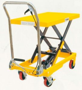 mesa elevadora de tijera / hidráulica / enrollable