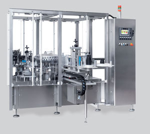 máquina de etiquetado automática / de alta velocidad / rotativa / para aplicación en el lateral del producto