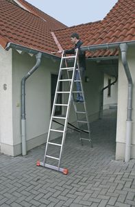 escalera de mano de aluminio / plegable / de cubierta / multifunción