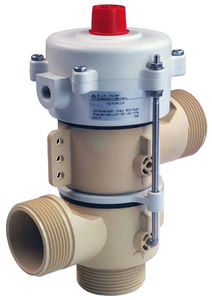 válvula para agua caliente / acero inoxidable / de plástico / accionado neumaticamente