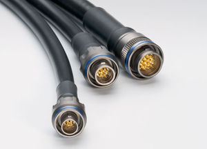 conector audio/vídeo / híbrido / de fibras ópticas / circular