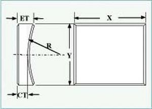 lente plano cóncava / cilíndrica / de vidrio BK7 / UV