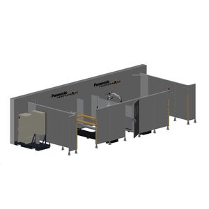 célula robotizada de soldadura al arco / para centro de mecanizado