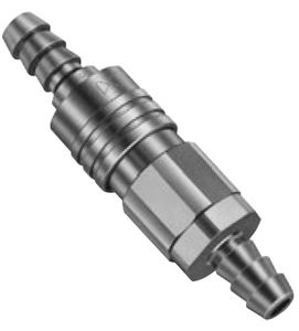 racor push-to-lock / recto / neumático / de acero inoxidable