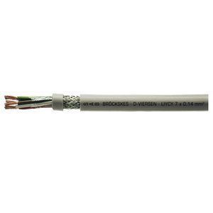 cable eléctrico de datos / con pantalla de cobre / resistente a la radiación / resistente al aceite