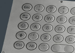 teclado empotrable / de tecla mecánica / a medida / de membrana