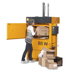 prensa de balas vertical / de carga frontal / para cajas de cartón / para papel