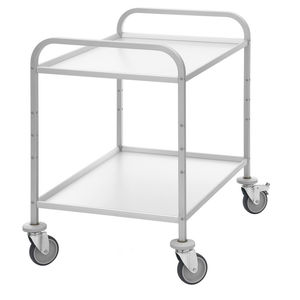 carretilla de transporte / de acero inoxidable / 3 niveles / 2 niveles