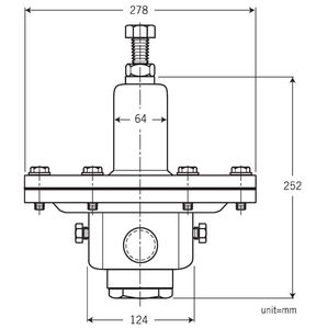 regulador de presión de gas / monoetapa / de membrana / de acero inoxidable
