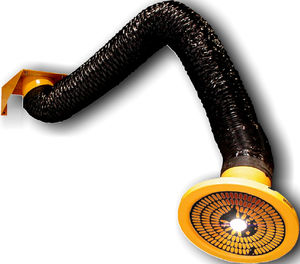 brazo de extracción fijo / flexible / para polvo / de humos de soldadura