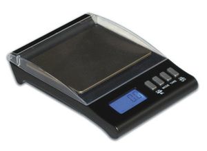 balanza de bolsillo / con visualizador LCD / bandeja de acero inoxidable