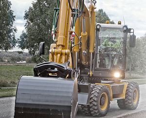 excavadora intermedia / con neumáticos / Tier 4 provisional / para obra de construcción