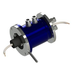 racor giratorio para aire / de pasos múltiples / para aplicaciones neumáticas / con anillo eléctrico colector integrado