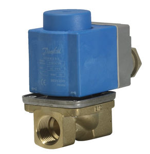 electroválvula de control asistido / de 2/2 vías / NC / de latón