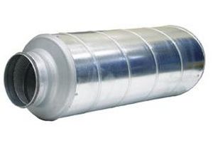 silenciador para la ventilación / de ventilador / tubular