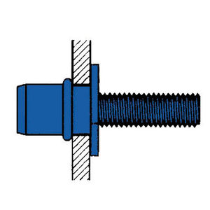 espárrago roscado / de acero / autoinsertable remachable