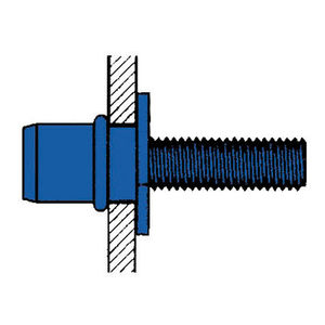 espárrago roscado / de acero / autoinsertable remachable