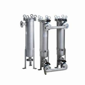 cárter de filtro de bolsa / para líquido / de acero inoxidable