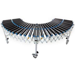 transportador de rodillos / móvil / ajustable en altura / compacto