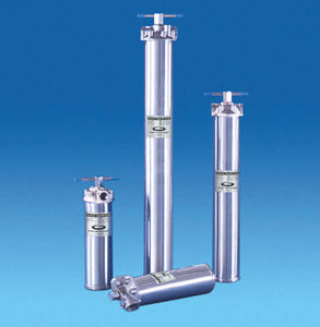 cárter de filtro de un solo cartucho / para fluidos de refrigeración / de acero inoxidable