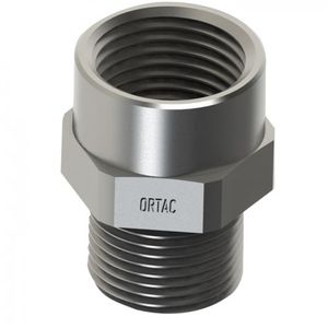 adaptador roscado / de latón niquelado / de acero inoxidable / antideflagrante