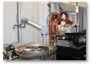 máquina equilibradora automático / vertical / dinámico / para rueda de turbina