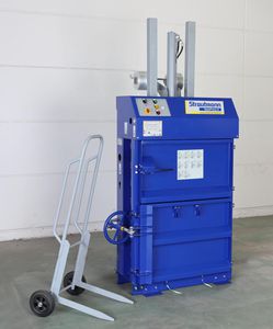 prensa de balas vertical / de carga frontal / para cajas de cartón / para residuos