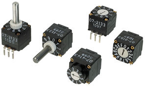 conmutador rotativo / de selección / multipolar / PCB