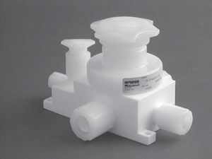 válvula de membrana / manual / de muestreo / para agua pura