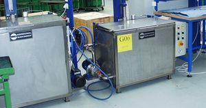 máquina de lavado por ultrasonidos / de inmersión / automática / de proceso